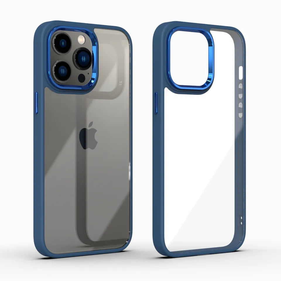 Apple IPHONE 15 PRO MAX Coloured Bumper Clear Case with Colored Bumper