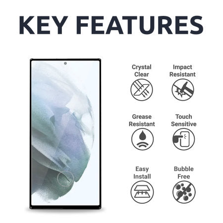 Samsung S23 Ultra Full Glue Tempered Glass Full Glue Screen Protector Finger Print Unlock