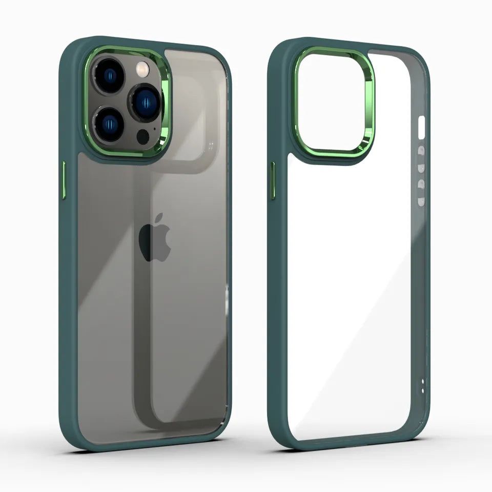 Apple IPHONE 15 PRO MAX Coloured Bumper Clear Case with Colored Bumper