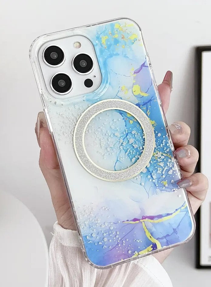 Apple IPHONE 15 PLUS Marble Magsafe Case Marble Magsafe Hard case